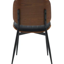 CLP Eetkamerstoel Tiffin Kunstleer - walnoot/zwart