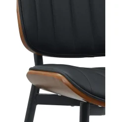 CLP Eetkamerstoel Tiffin Kunstleer - walnoot/zwart