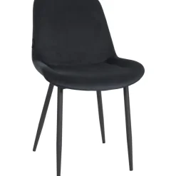 CLP Eetkamerstoel Victoria zwart Frame - Fluweel - zwart