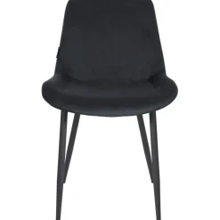 CLP Eetkamerstoel Victoria zwart Frame - Fluweel - zwart