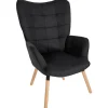 CLP Fauteuil Garding natura Frame - Stof - zwart