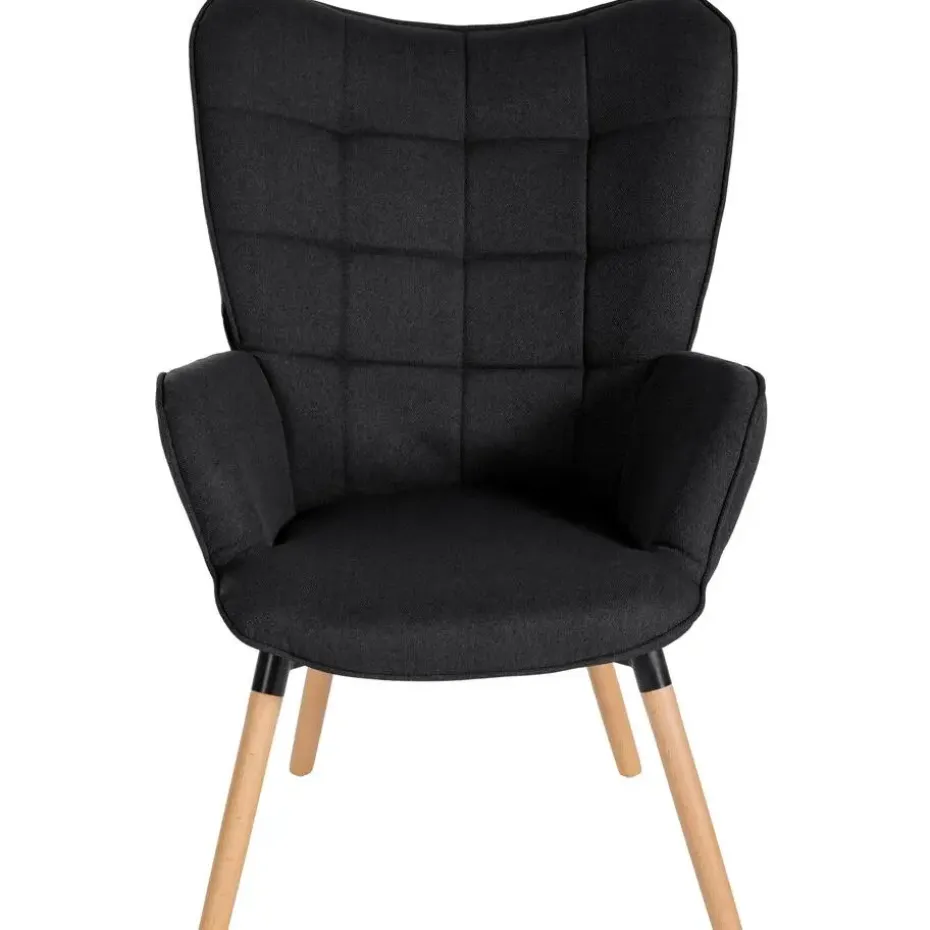 CLP Fauteuil Garding natura Frame - Stof - zwart