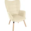 CLP Fauteuil Garding natura Frame - Stof - creme