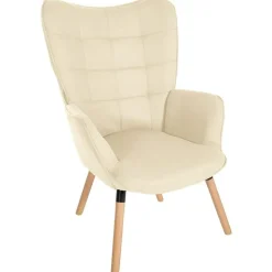 CLP Fauteuil Garding natura Frame - Stof - creme