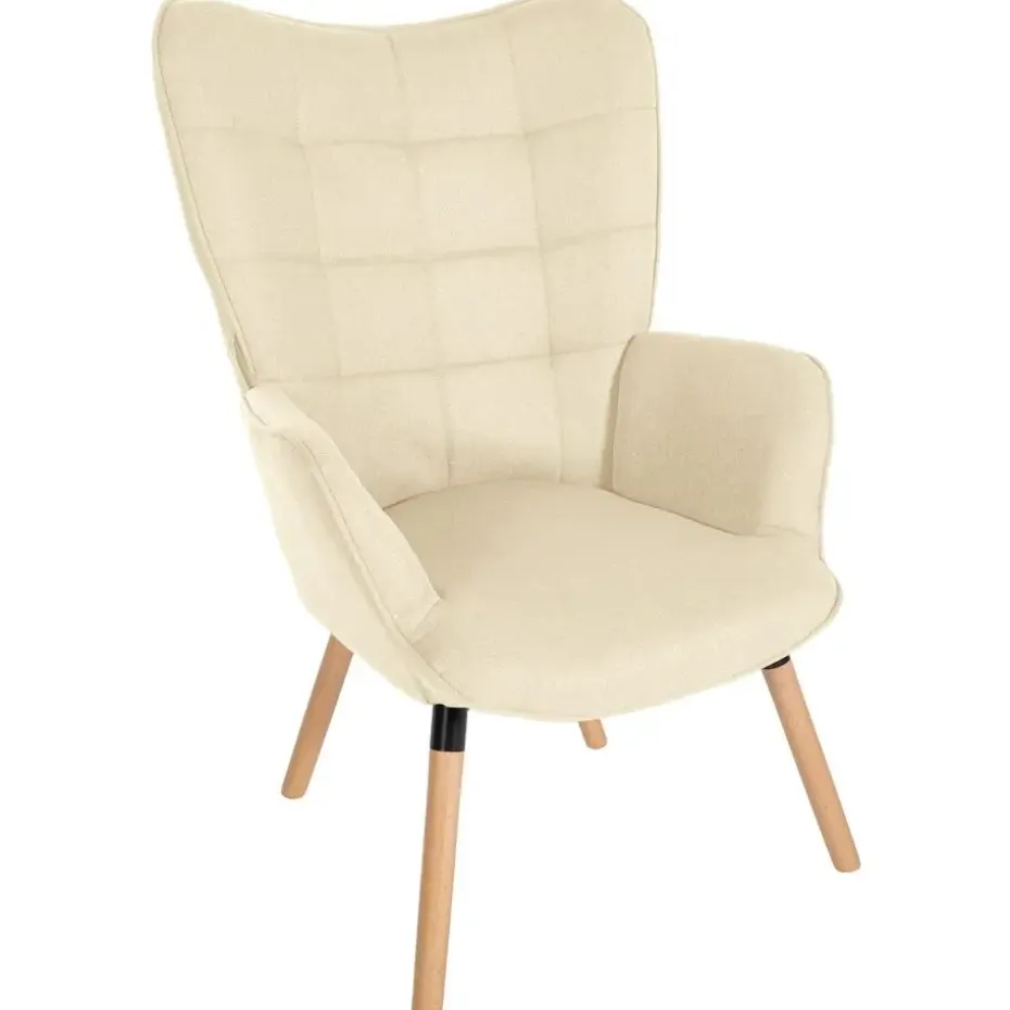 CLP Fauteuil Garding natura Frame - Stof - creme