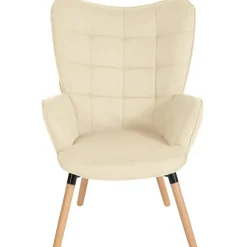 CLP Fauteuil Garding natura Frame - Stof - creme