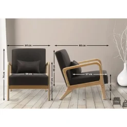 CLP Fauteuil Hibbing natura Frame - Hout - bruin