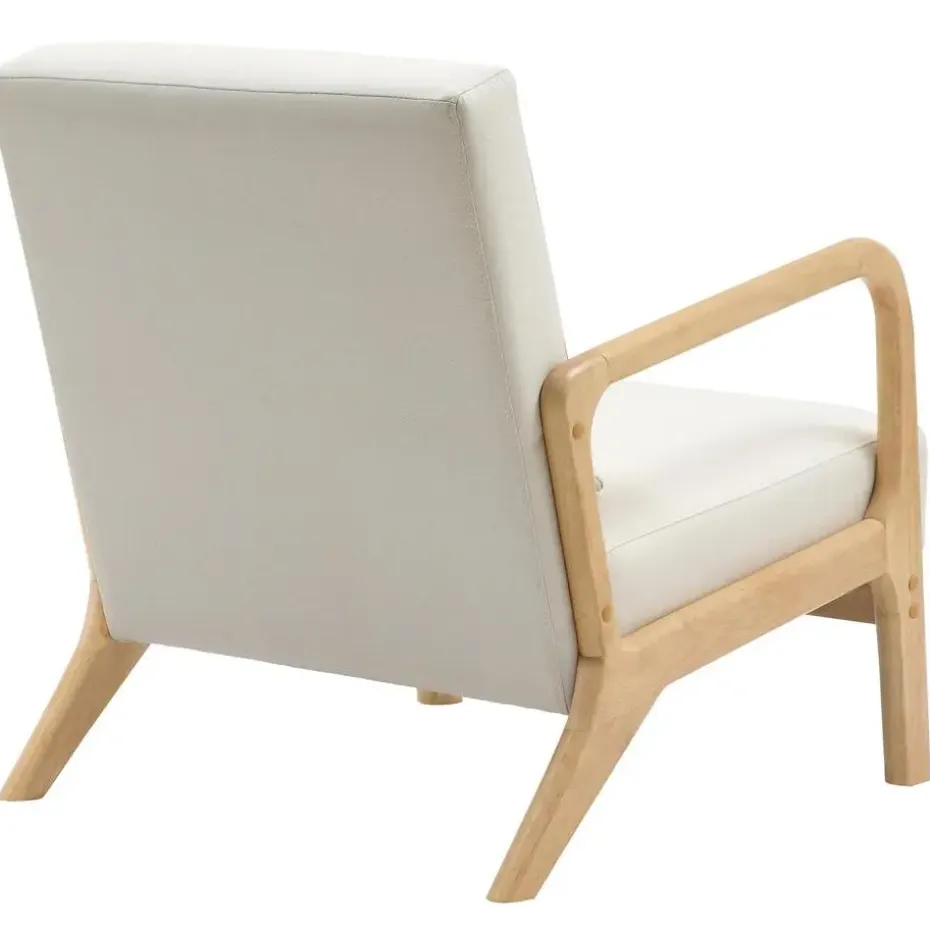 CLP Fauteuil Hibbing natura Frame - Hout - creme