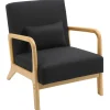 CLP Fauteuil Hibbing natura Frame - Hout - zwart