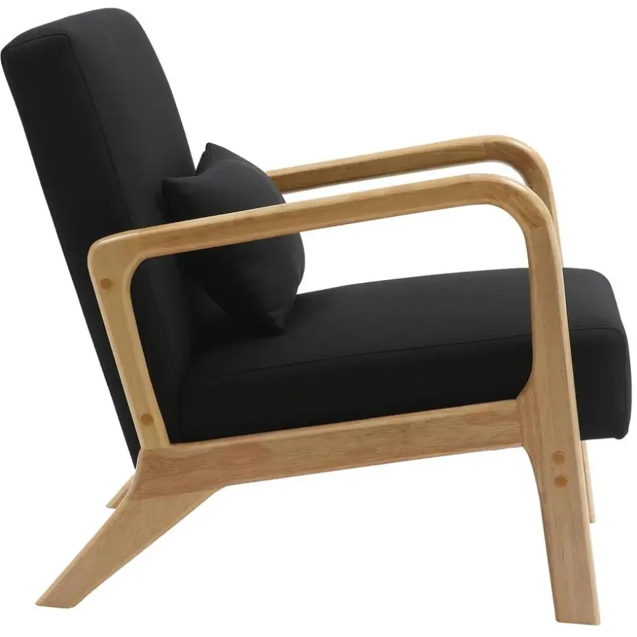 CLP Fauteuil Hibbing natura Frame - Hout - zwart