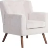 CLP Fauteuil Kioni bruin Frame - Ribstof - creme
