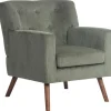CLP Fauteuil Kioni bruin Frame - Ribstof - groen