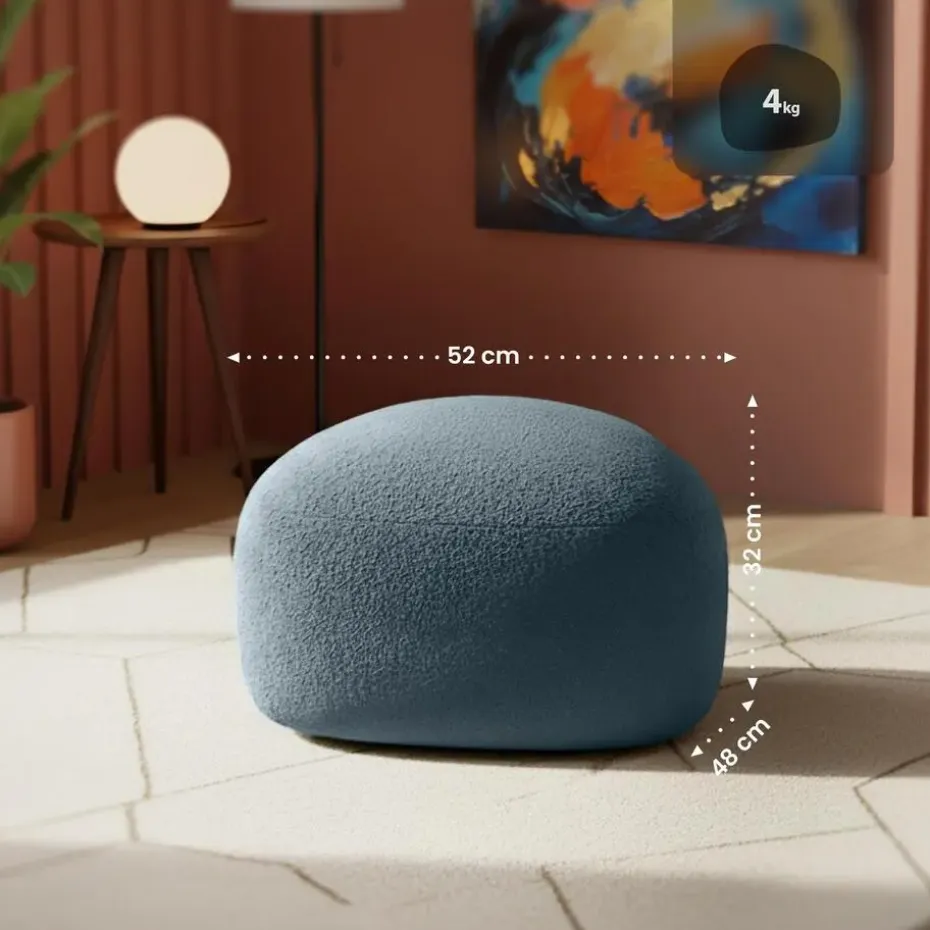 CLP Hocker Alfrisa Stof - donkergrijs