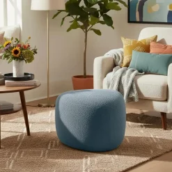 CLP Hocker Alfrisa Stof - donkergrijs