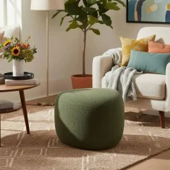 CLP Hocker Alfrisa Stof - donkergroen