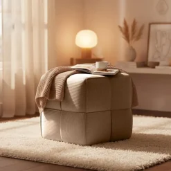 CLP Hocker Forinta Ribstof - taupe