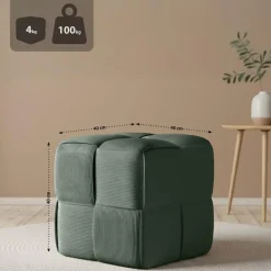 CLP Hocker Forinta Ribstof - donkergroen