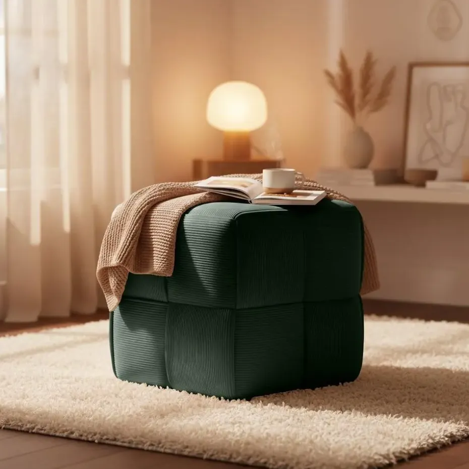 CLP Hocker Forinta Ribstof - donkergroen