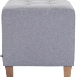 CLP Hocker Pharao antiek licht Frame - Stof - licht grijs