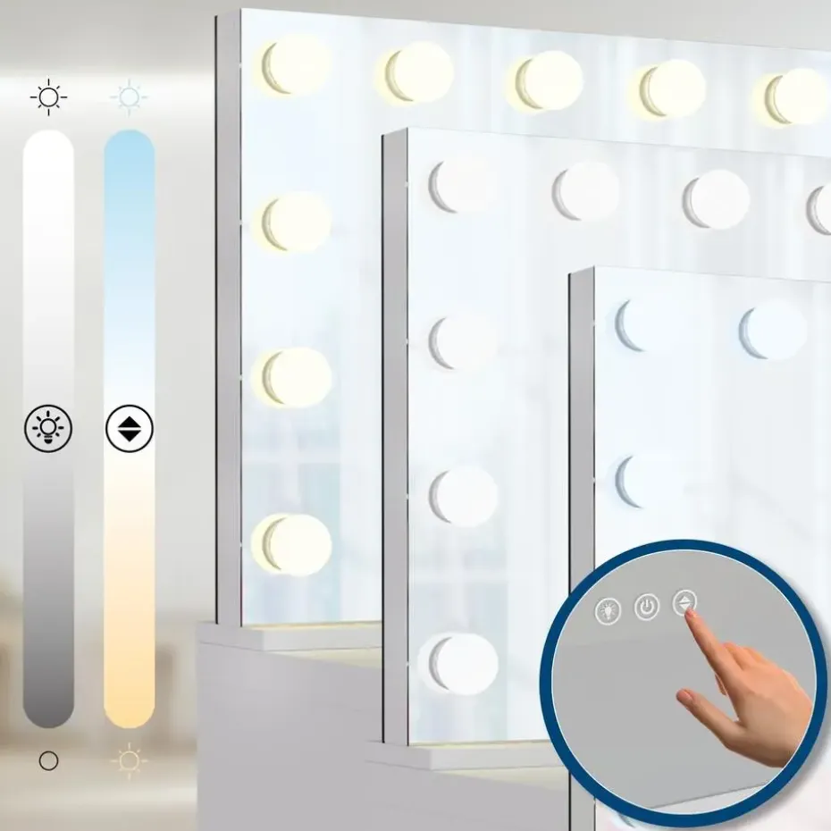 CLP Kaptafel Lerona wit Frame - Hout - wit