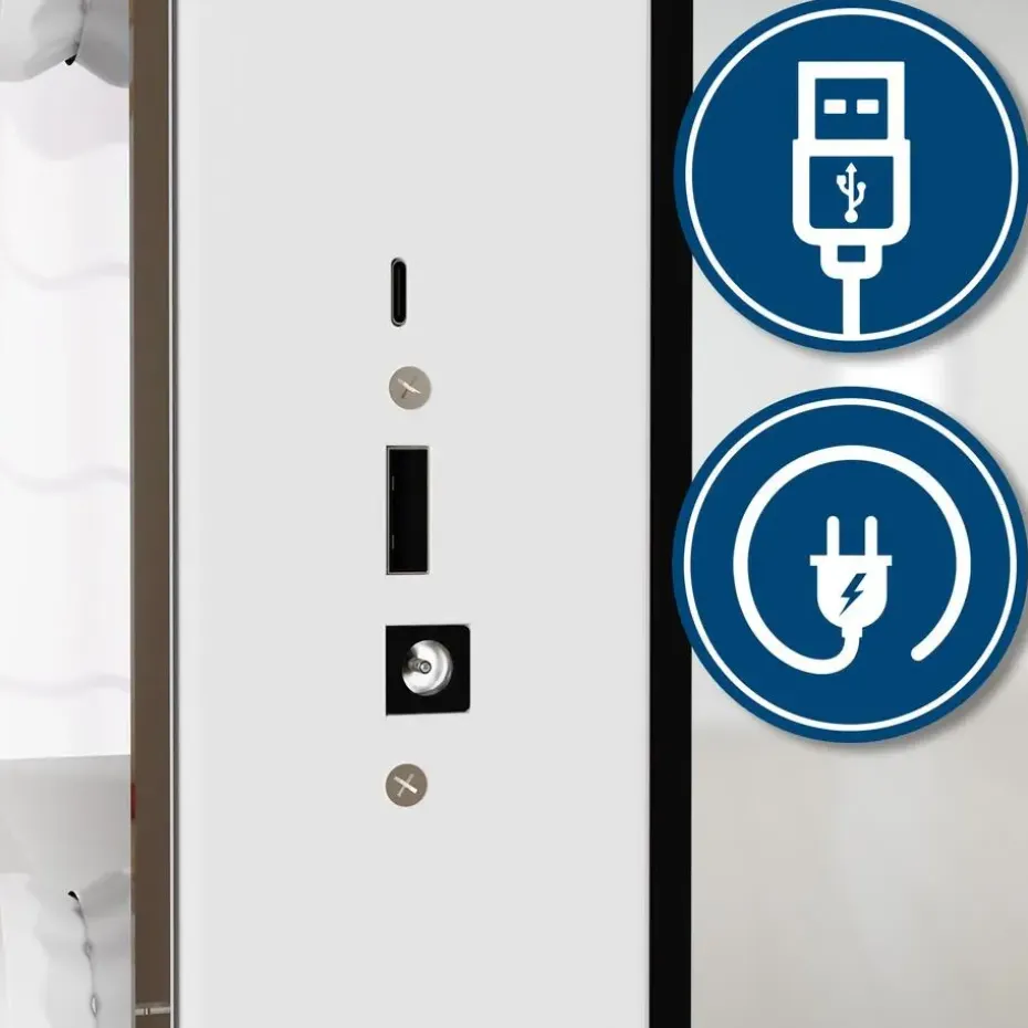 CLP Kaptafel Lerona wit Frame - Hout - wit