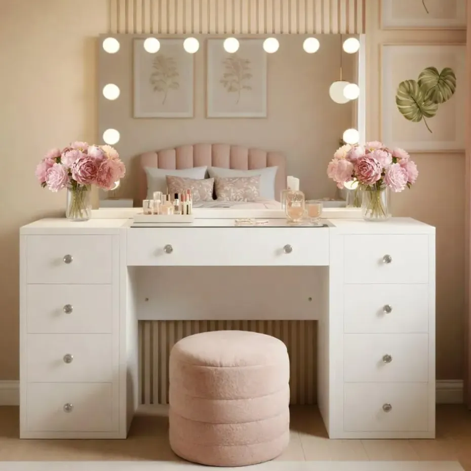 CLP Kaptafel Tiline wit Frame - Hout - wit