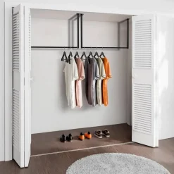 CLP Kledingrek Fenton 60x100x7 cm - zwart