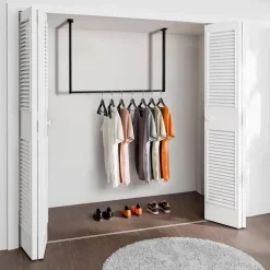 CLP Kledingrek Fenton 80x120x7 cm - zwart