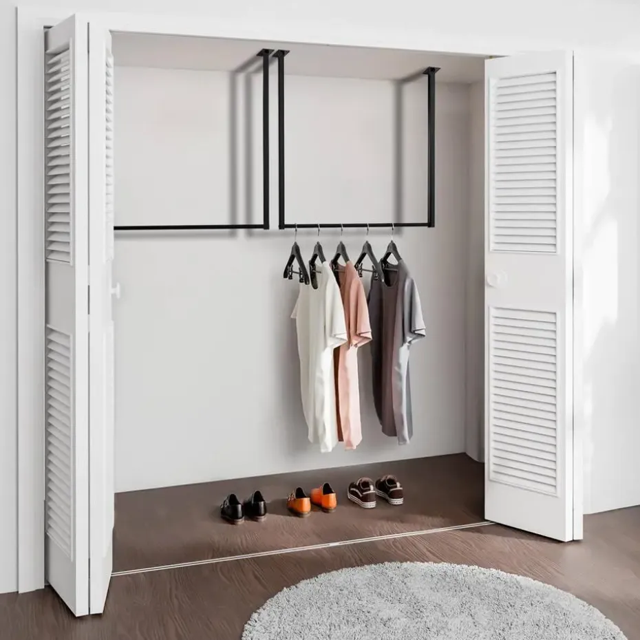 CLP Kledingrek Fenton 80x80x7 cm - zwart