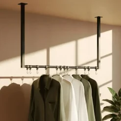 CLP Kledingrek Fenton 60x80x7 cm - zwart