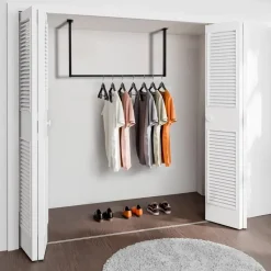 CLP Kledingrek Fenton 60x120x7 cm - zwart