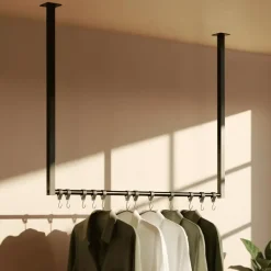 CLP Kledingrek Fenton 80x80x7 cm - zwart