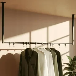 CLP Kledingrek Fenton 60x120x7 cm - zwart