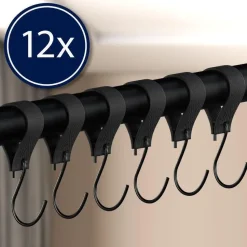 CLP Kledingrek Fenton 60x120x7 cm - zwart