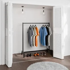 CLP Kledingrek Melva 120x120x38 cm - zwart