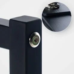 CLP Kledingrek Melva 120x120x38 cm - zwart