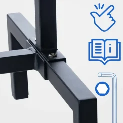 CLP Kledingrek Melva 120x120x38 cm - zwart