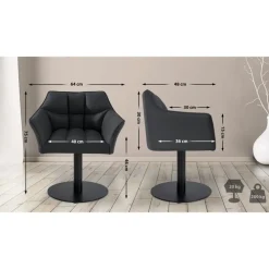 CLP Lounger Damaso zwart Frame - Kunstleer - zwart