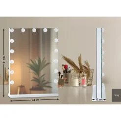 CLP Make-up spiegel Murrieta Kunststof - wit