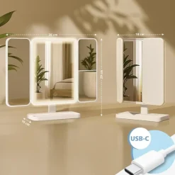 CLP Make-up spiegel Otley Kunststof - wit