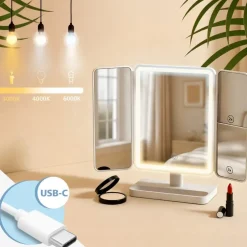 CLP Make-up spiegel Otley Kunststof - wit