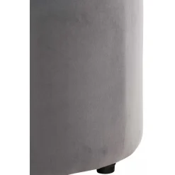 CLP Poef Pantin zwart Frame - Fluweel - grijs