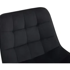 CLP Set van 2 Barkruk Dartford mat zwart Frame - Fluweel - zwart