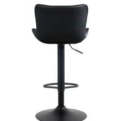 CLP Set van 2 Barkruk Emma zwart Frame - Kunstleer - zwart