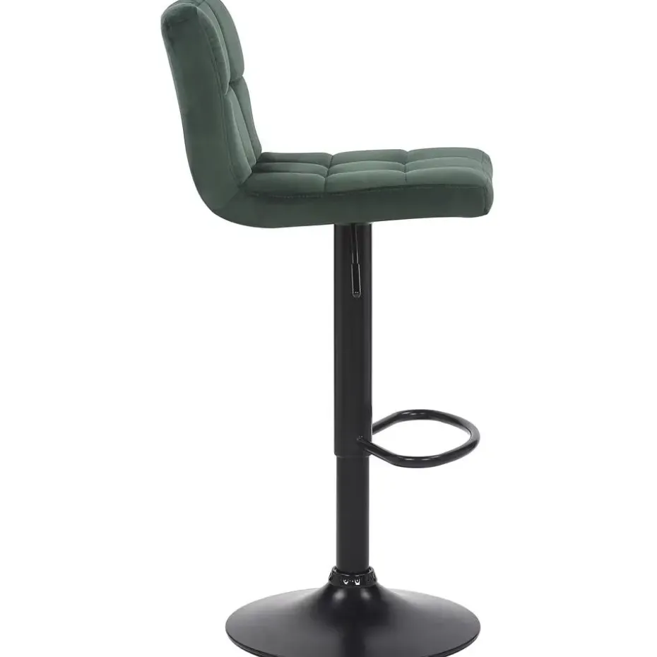 CLP Set van 2 Barkruk Feni zwart Frame - Fluweel - groen