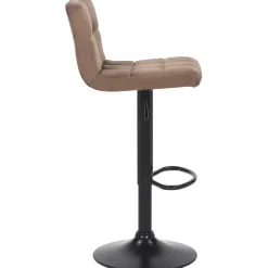 CLP Set van 2 Barkruk Feni zwart Frame - Fluweel - bruin