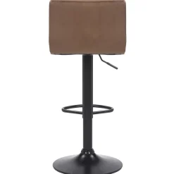 CLP Set van 2 Barkruk Feni zwart Frame - Fluweel - bruin