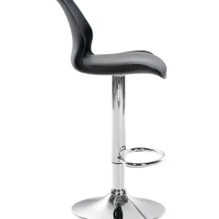 CLP Set van 2 Barkruk Gilbert chroom Frame - Kunststof - zwart