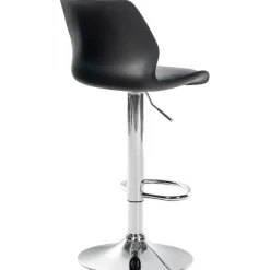 CLP Set van 2 Barkruk Gilbert chroom Frame - Kunststof - zwart