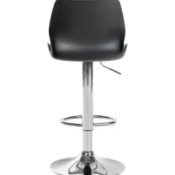 CLP Set van 2 Barkruk Gilbert chroom Frame - Kunststof - zwart